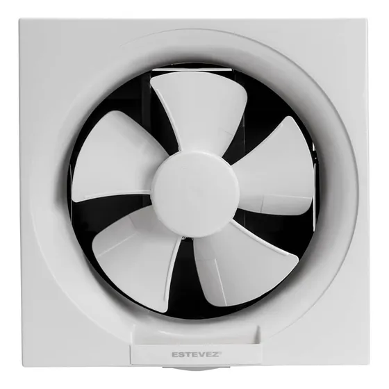 Extractor De Aire Industrial De 12 Pulgadas Estevez Modelo 1712(eco) Para Muro O Ventana, Con Rejilla Trasera Automática