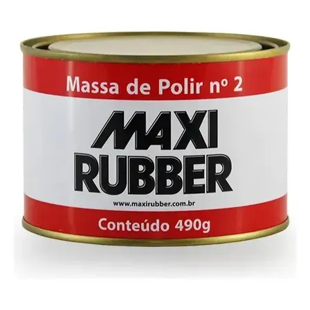 Massa De Polir No 2 Polimento Automotivo Maxi Rubber 490