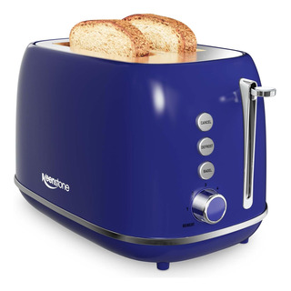 Tostadora Retro Acero Inoxidable De 2 Rebanadas Azul Oscuro Tostadora Retro Acero Inoxidable De 2 Rebanadas Azul Oscuro