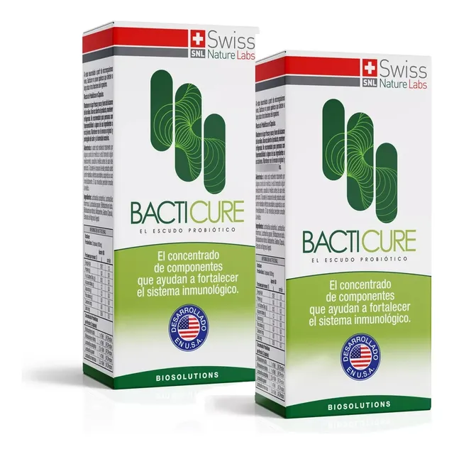 Bacticure Probiotico 2 Frascos 120 Tomas.