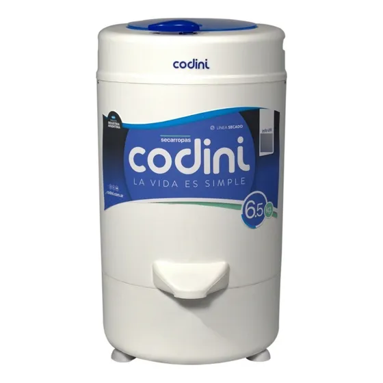 Secarropas Codini Advance Ad 6.5kgs Tambor Acero Inox. 2800rpms Color Blanco/azul
