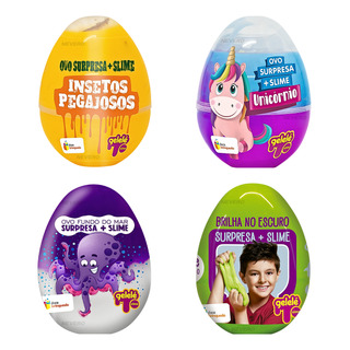 Slaim Geleca Infantil Colorida Brinquedo Ovo Com Surpresa Slaim Geleca Infantil Colorida Brinquedo Ovo Com Surpresa