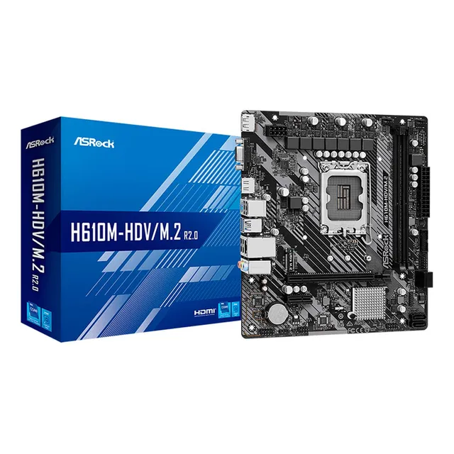 Tarjeta Madre Asrock H610m-hdv/m.2 R2.0 Intel 1700 Ddr4 Atx