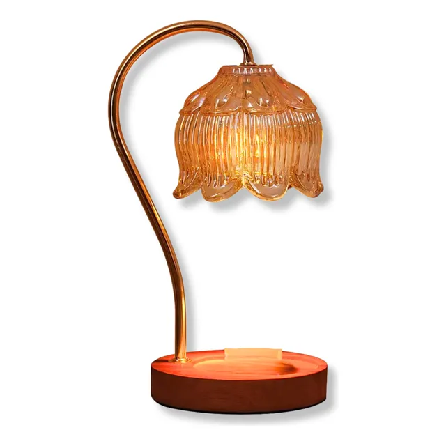 Lampara Calentadora De Vela Aromaterapia Con Forma De Flor