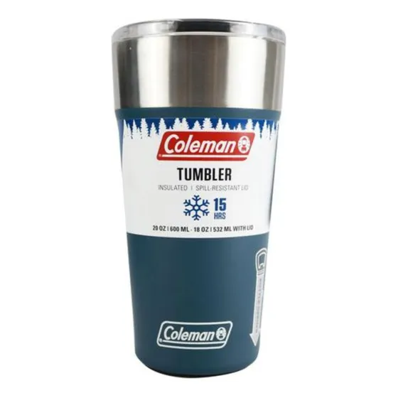Coleman Copo Termico De Cerveja Inox Com Abridor Azul 600ml