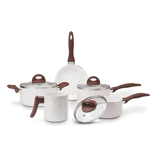Jogo De Panelas 5 Peças Ceramic Life Vanilla Brinox Jogo De Panelas 5 Peças Ceramic Life Vanilla Brinox