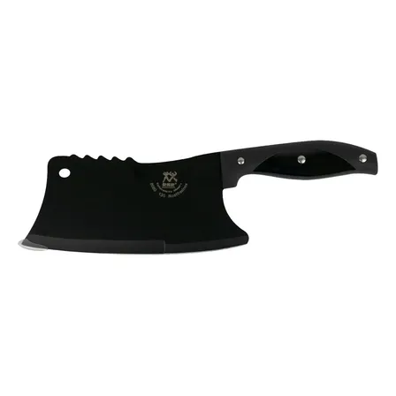 Cutelo Profissional Machadinha Açougueiro Cozinha Carne Churrasco De Aço Inox Escurecido Preto