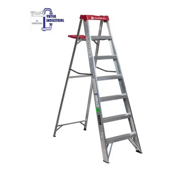 Escalera Tijera De Aluminio Cuprum 8 Peld. 2.44m- Ynter Indu