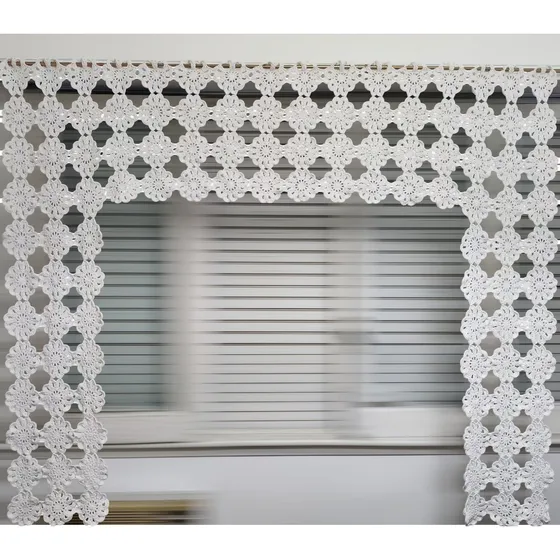 Cortinas Tejidas Al Crochet 2.00 X 1.40 Mts