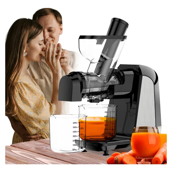 Extractor De Jugos Exprimidora De Jugos De Masticación Lenta Nevashel Kitchen AD-26 Exprimidor De Prensado En Frío Para Verduras Y Frutas, Zanahorias, Potente Y Silencioso Facil Usar Y Limpiar