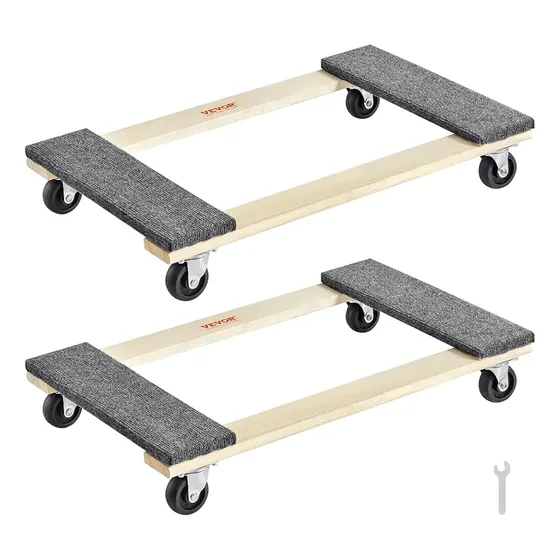 Mueble De Madera Dura Moving Dolly, 30 PuLG. X 18 PuLG. 4 X 