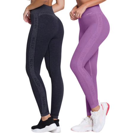Kit 2 Calça Legging Sem Costura Fitnes Levanta Bumbum Selene Kit 2 Calça Legging Sem Costura Fitnes Levanta Bumbum Selene