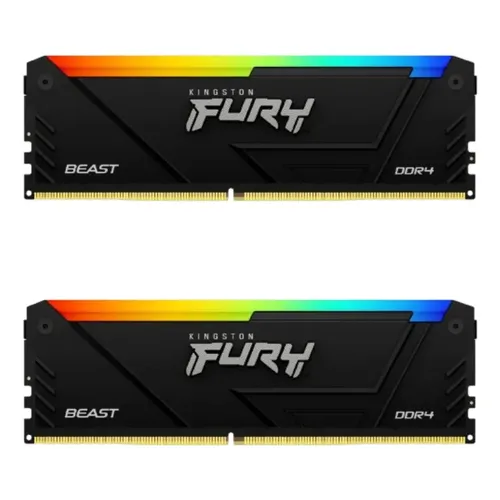Memória Ddr4 Kingston Fury Beast Rgb, 16gb (2x8gb), 3200mhz