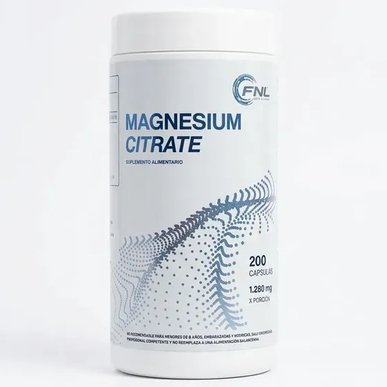 Magnesium Citrate 200 Cápsulas Fnl Sabor Neutro