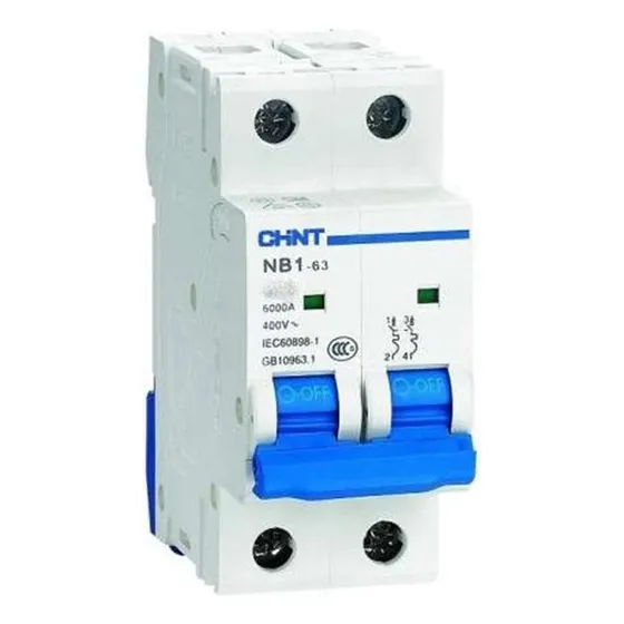Llave Termica Bipolar 2x25a Termomagnetica Interruptor Chint Color Blanco Corriente nominal 25 A Voltaje nominal 400V