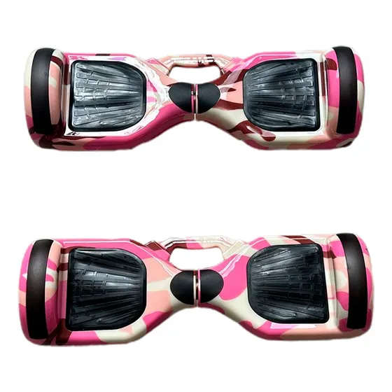 Hoverboard Overboard Skate Elétrico 6.5 Bluetooth Com Led Cor Rosa Camuflado