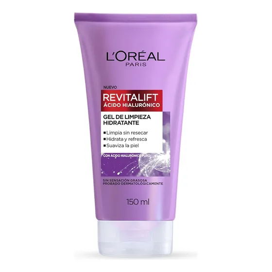 Gel Limpieza Revitalift Ácido Hialurónico Loreal 150 Ml.