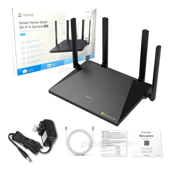 Router Wifi 6 Doble Banda 300mbps Gigabit 4 Antena Ezviz Rt1