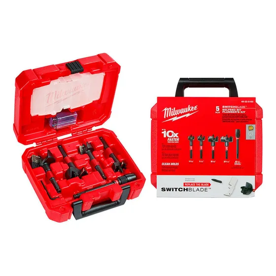 Kit 4pz Fresas  Milwaukee Switchblade 1-3/8'' 1-1/2'' 2-1/8'