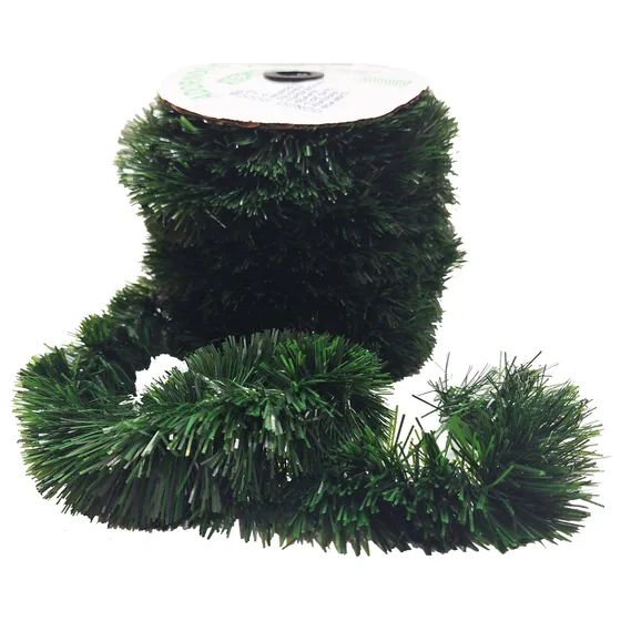 Feston Navideño Cola De Gato Verde Pino 20m Navidad