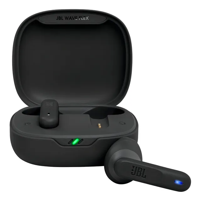 Audífonos in-ear JBL Wave Flex JBLWFLEXBLK con bluetooth, color negro.