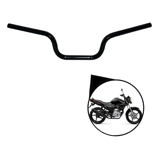 Guidão Preto Bucha Interna Yamaha Fazer 150 2020 2021 2022