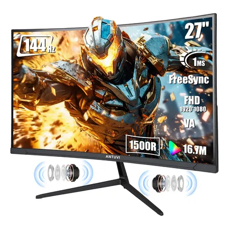 Monitor Curvo Gamer 27 Polegadas 144hz 1ms Com Alto-falante Preto 127/220v