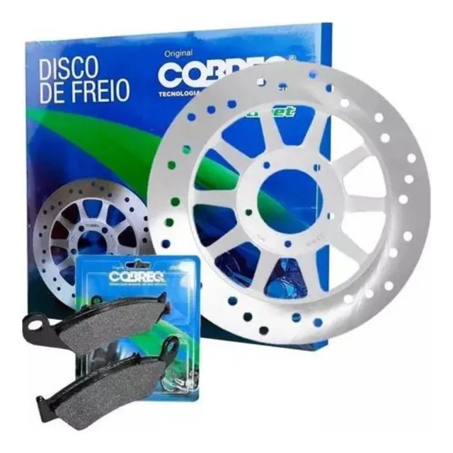 Disco Freio Dianteiro + Pastilha Nxr 150 Bros 2012 2013 2014
