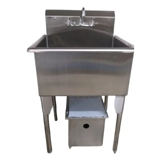 Fregadero De Una Poncheras Industrial En Acero Inoxidable