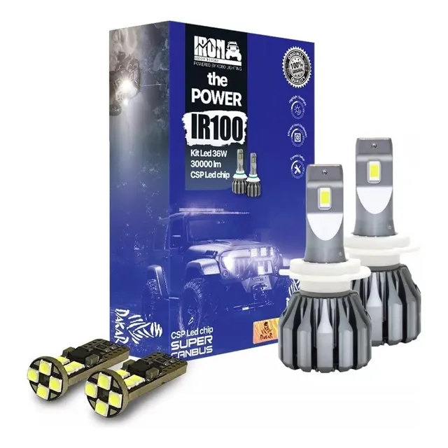 Kit Led Ir100 Canbus H7 H4 H11 Autos Alta Gama + 2 T10 Cree