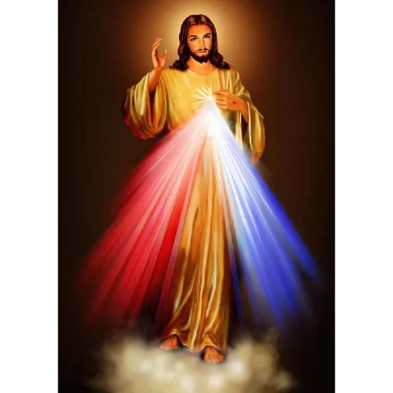 Kit De Pintura Diy 5d Con Diamantes Misericordioso Jesús Rel
