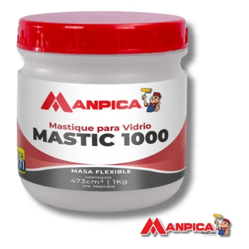 Mastic 1000 1kg Mastique Para Vidrio Manpica