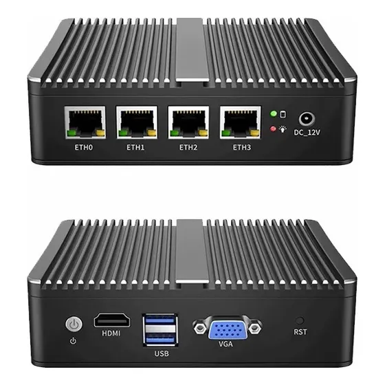 Mini PC VSECURITY J4125 Appliance Pfsense Firewall com PfSense, Intel Celeron J4125