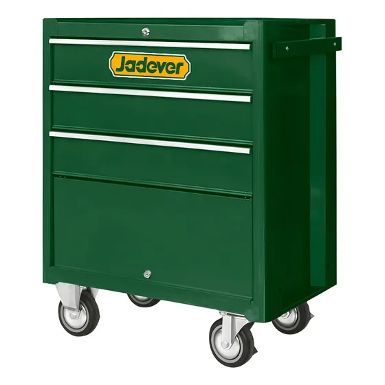 Gabinete Para Herramientas Móvil Jadever 3 Estantes Color Verde Oscuro
