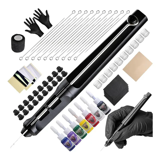Kit Tatuaje Maquina Manual Handpoke Hawink Tattoo Tatuar