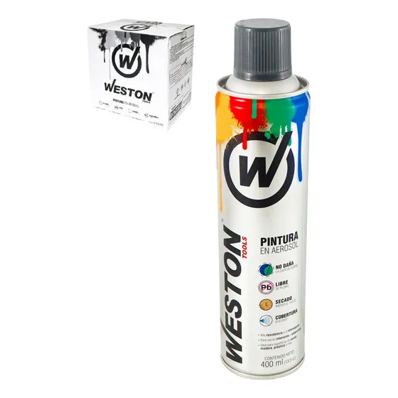 Pintura Gris Opaco 400ml (precio X Caja - Caja C/12 Pzs)