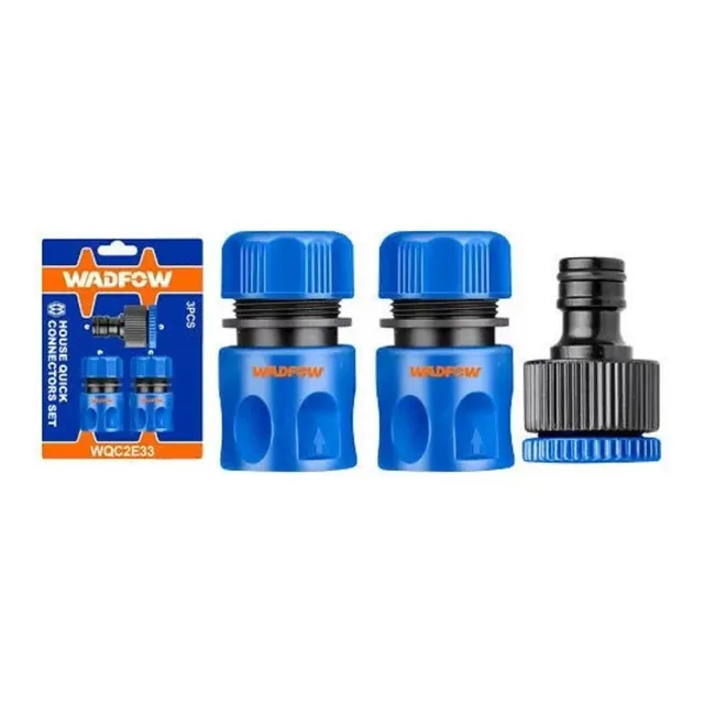 Set X 3 Acoples Rapido Para Manguera Jardin Wadfow - P G
