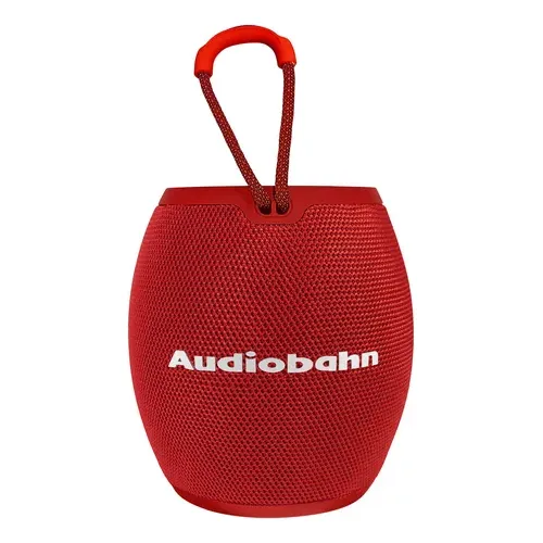 Bocina Bluetooth Recargable Audiobahn Rhapsody Tws Fm Sd Aux Rojo