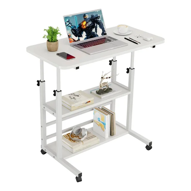 Soporte Para Computadora Altura Ajustable Con Ruedas,80x40cm