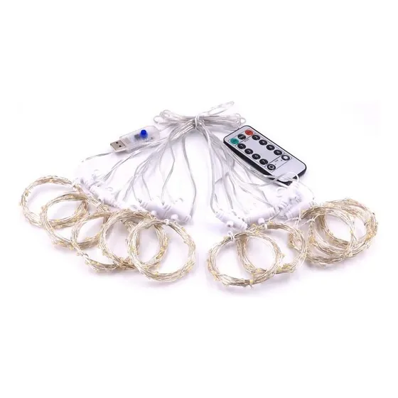 Guirnalda Luces Decorativas Usb Tipo Lluvia Colores Led Color De Las Luces Cálido Etheos