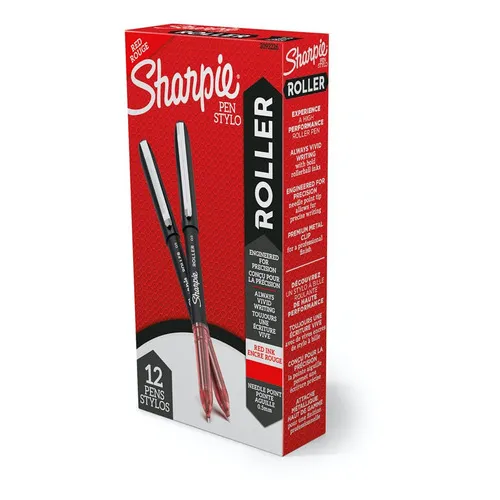 Roller Sharpie Punta Ultrafina Rojo X12