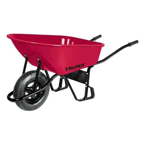 3 Pzas Carretilla 6 Ft3 Neumática, Bastidor Tubular, Truper