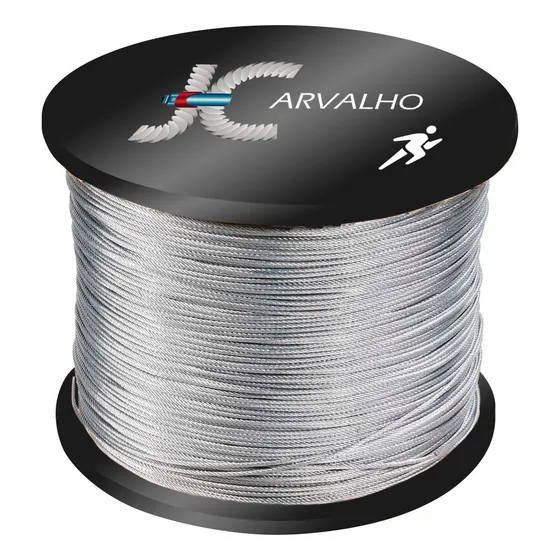 50m Cabo De Aço 3/8 6x19 Para Tirolesa Flexível Resistente