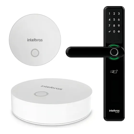 Fechadura Smart De Embutir Maçaneta Ifr 7000 + Hub Ica1001 Cor Outro