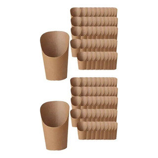 -- 100x Soporte For Freír Soporte For Vasos De Papel Kraft A -- 100x Soporte For Freír Soporte For Vasos De Papel Kraft A