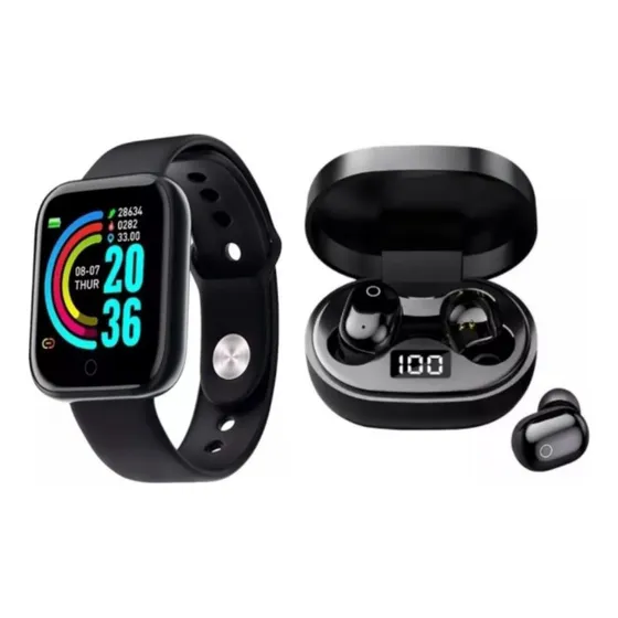 Relógio Inteligente Smartwatch Digital D20 Com Fone S/fio