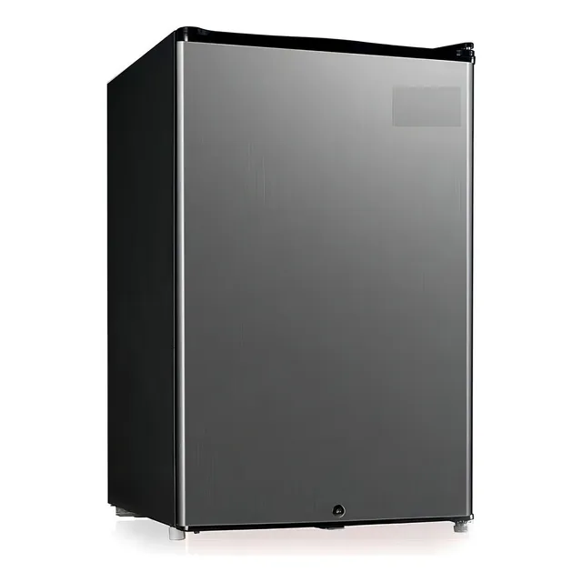 Frigobar Panavox Mk Silver 90l Con Estantes Y Congelador Color Plateado
