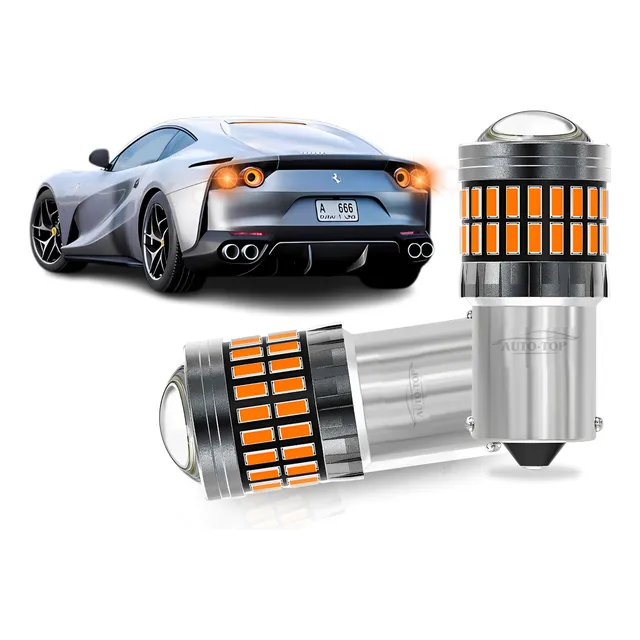 Par Lâmpada Seta 1 Polo 12v P21w Luz De Seta P/ Carro E Moto
