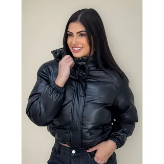Jaqueta Feminina Puffer Forrada Casaco Moda Capuz RemovĂvel Jaqueta Feminina Puffer Forrada Casaco Moda Capuz RemovĂvel