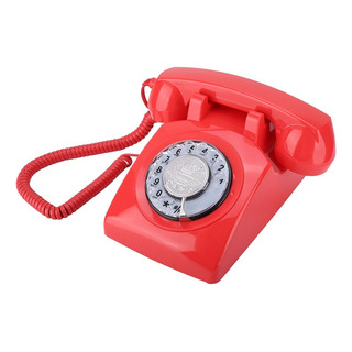 Teléfono Fijo Retro De Marcación Giratoria (rojo) Teléfono Fijo Retro De Marcación Giratoria (rojo)